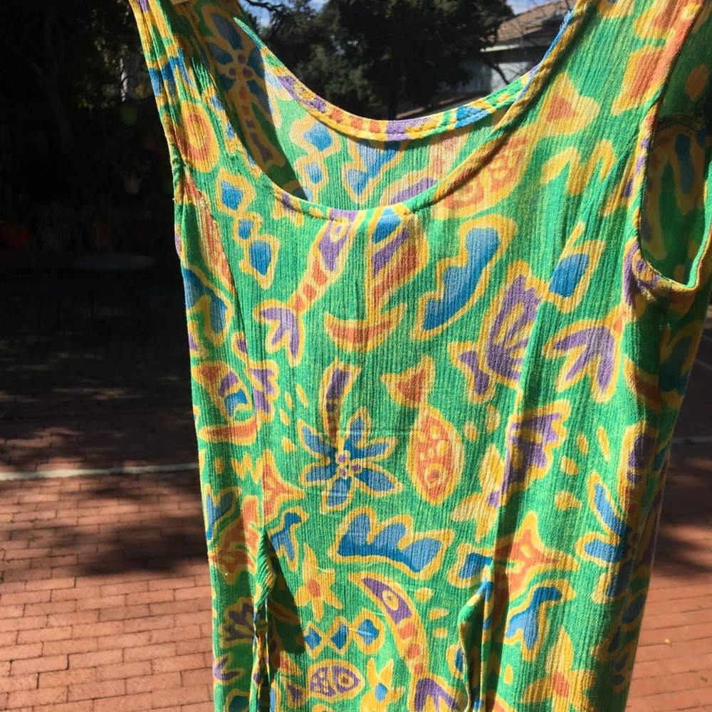 vintage patterned mini dress